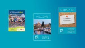 Relocation resources such as the Welcome Book, Activity Guide and Military 101 book